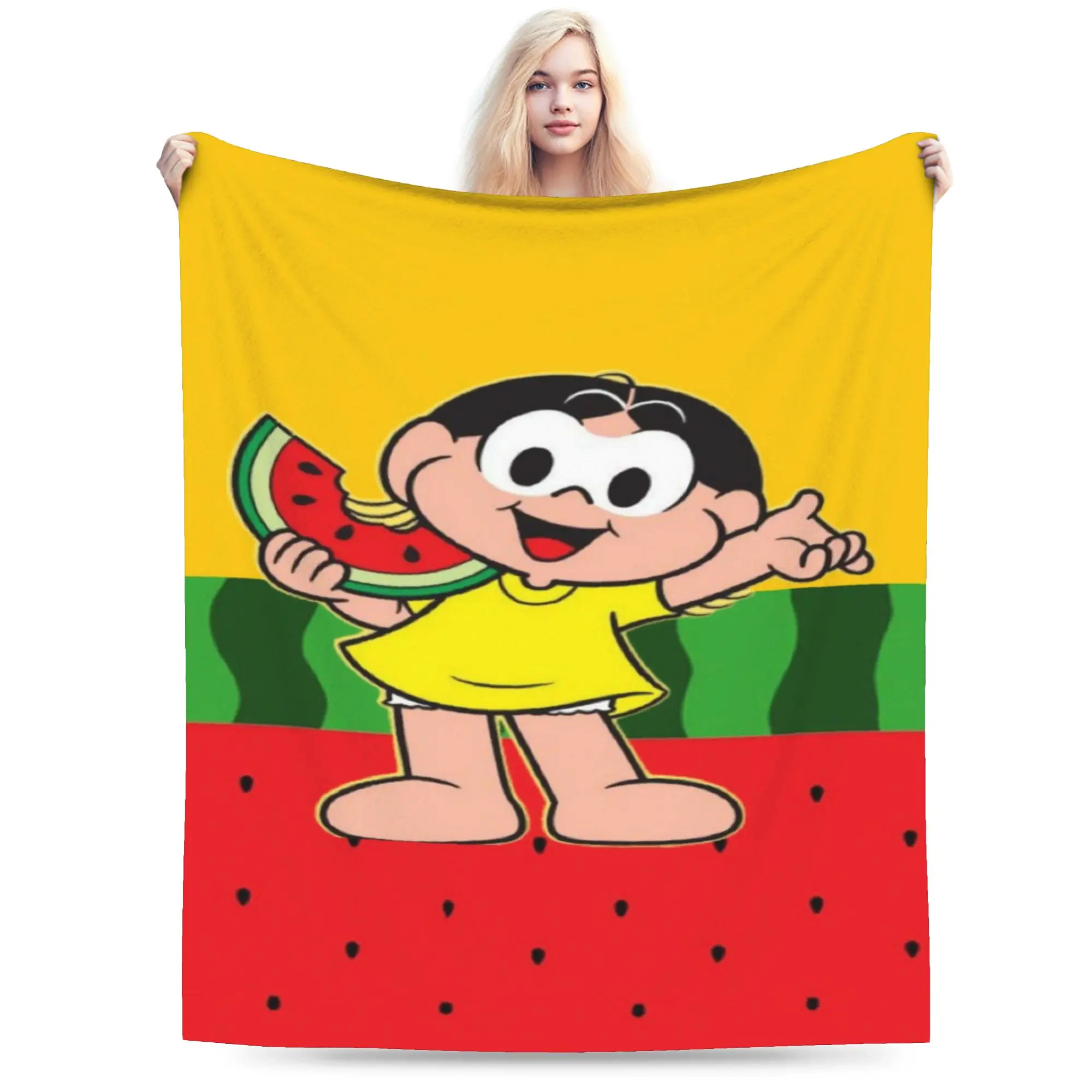 Cobertor de flanela para cama, estilo anime Magali Festa, quente e confortável, para sala de estar, piquenique, colcha de flanela