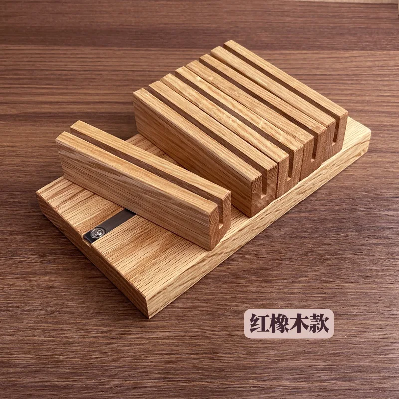 Strong Magnetic, Adjustable Spacing Edge Oil Rack, Red Oak, Handmade DIY Leather Leather Carving Tool, Drying Edge Oil 4878