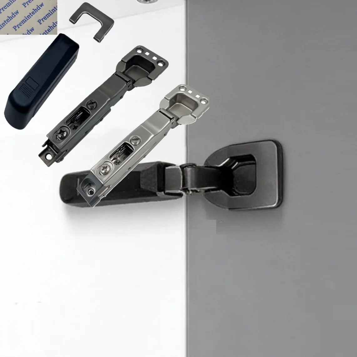 

4 шт. скрытые монтажные пластины для петель шкафов с декоративной накладкой, цвет оружейный металл