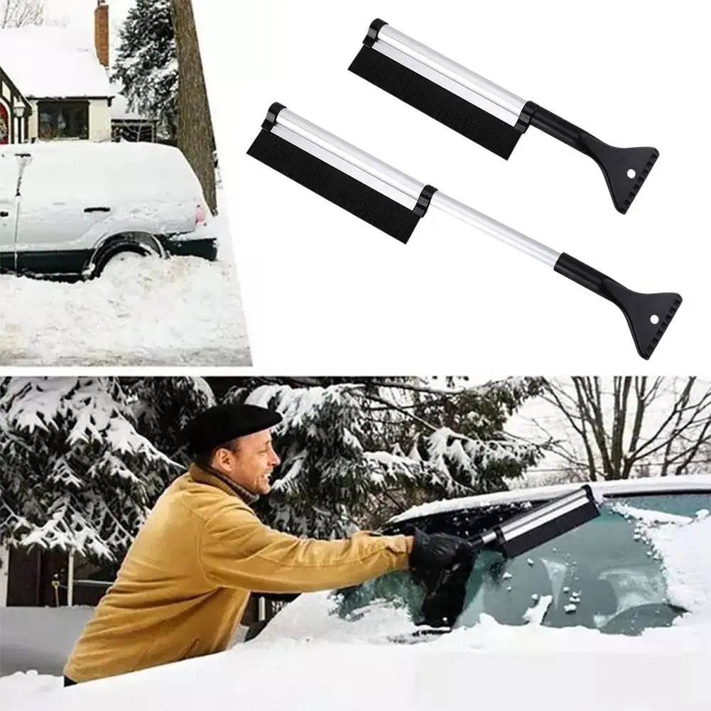 Automotive Snow Shovel Aluminum Alloy Telescopic Snow Snow Winter Shovel Multifunctional And Tool Brush Car Snow Shovel Ice B5j0