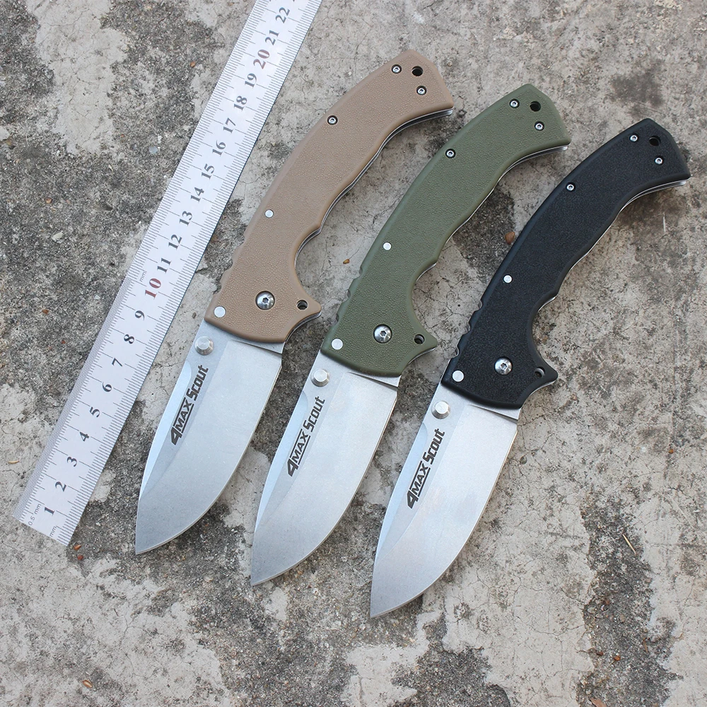 Cold 62RQ Pocket Folding Knife AUS 10A Steel Outdoor Military Tactical Survival Hunting Cool Knives EDC Self-defense Tanto Knife