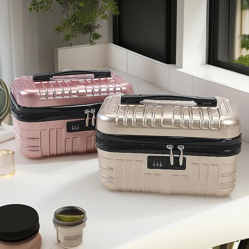 16inch Portable Suitcase Female Makeup Bag Small Short Trip Password Box Toiletry Bag Lightweight Mini Makeup Case