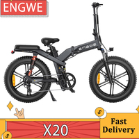 ENGWE X20 Electric Bike 20*4.0 inch Fat Tire 750W Motor E-Bike 50km/h Max Speed 48V 14.4Ah & 7.8Ah Dual Battery for 114km Range