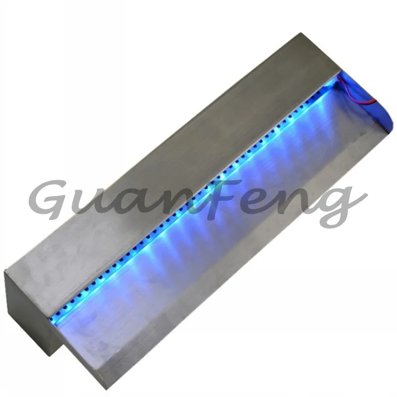 Customized 304 stainless steel waterfall outlet water channel courtyard water landscape water wall