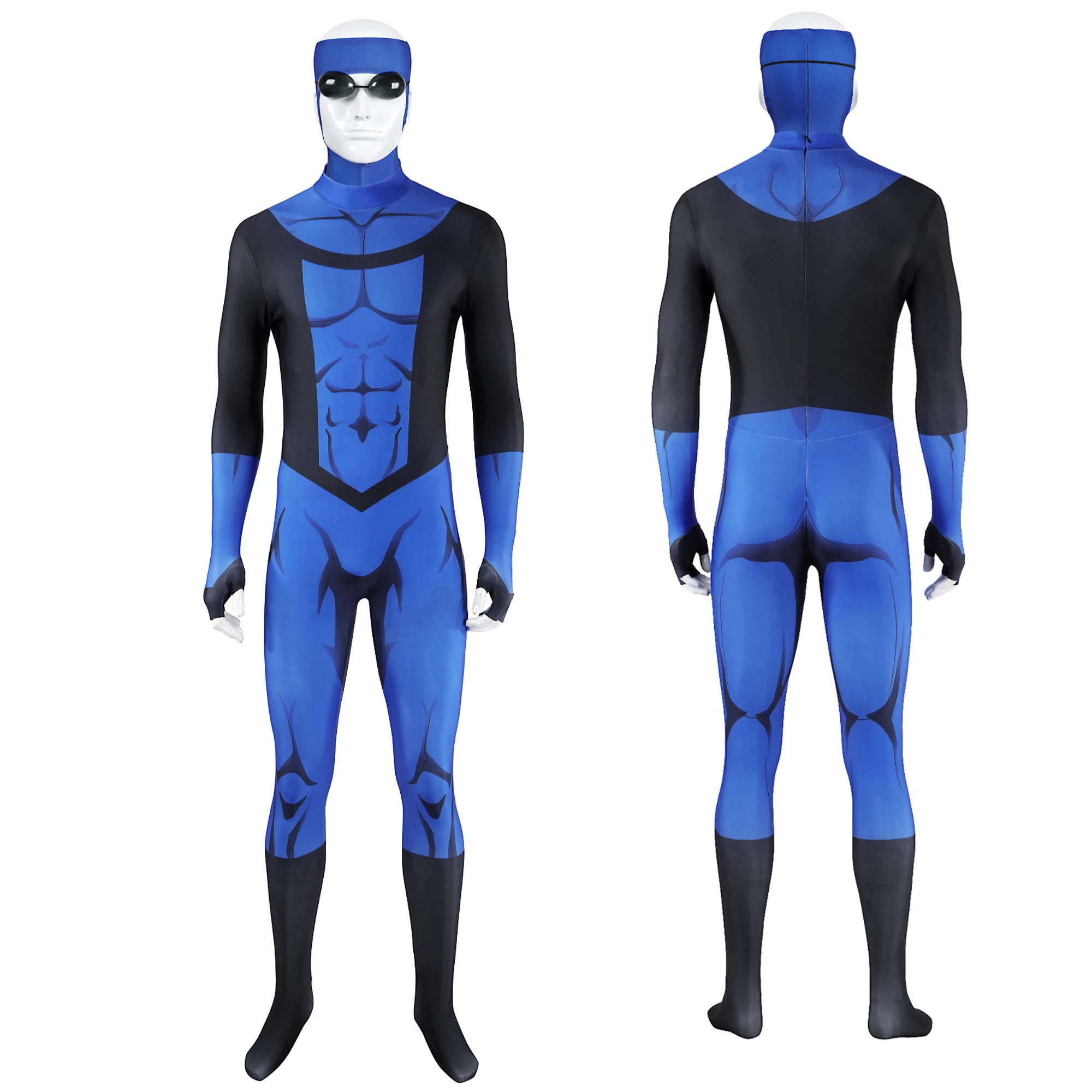 Invincible Cosplay Mark Grayson Costume Men Jumpsuit Disguise Cape Halloween Carnival Party Outfits