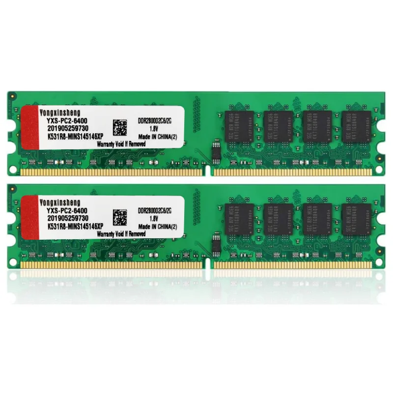 2GB DDR2 800Mhz PC2-6400 DIMM Desktop RAM Kamppin 1.8V NON ECC Bulk/Lot RAM Memoria Intel et AMD sont compatibles