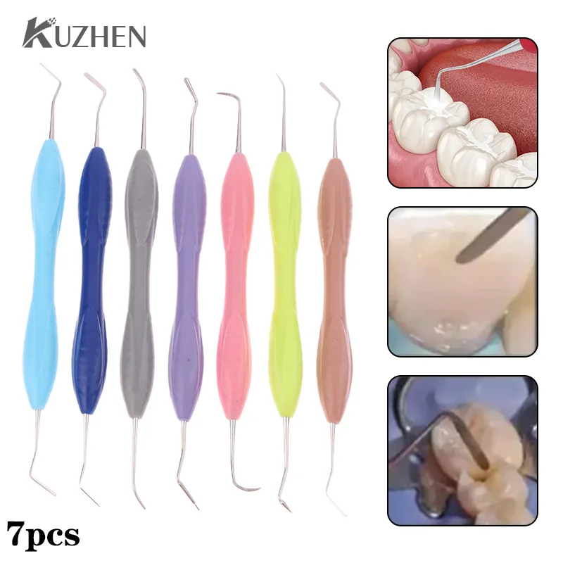 

7pcs Double-Head Dental Composite Resin Filling Spatula Aesthetic Restoration Resin Filler Restoration Instrument Dentist Tools