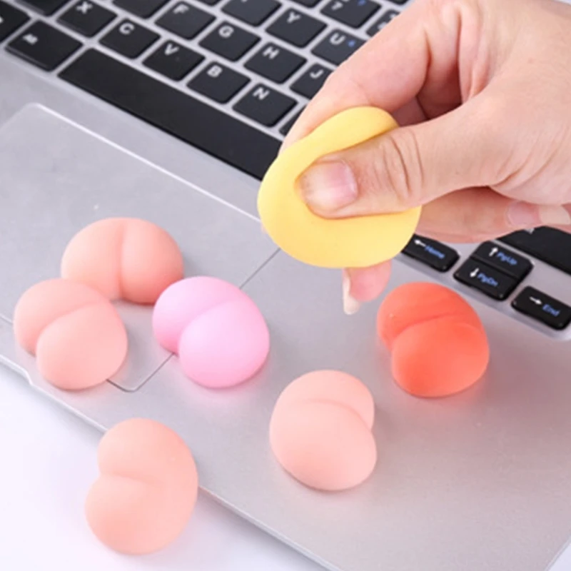 

Funny Peach Butt AntiStress TPR Toy Squeezable Fruit Stretchy Toy Hand Squeeze Toy Novelty Practical Joke Props