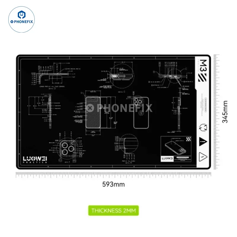 Anti-static ESD Soldering Silicone Mat Heat-Resistant Work Pad For Hot Air Gun Soldering Station Repair Desoldering Platform