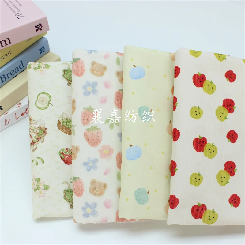 

Cotton Thin Corduroy Fabric, Cartoon Fruit Printing, Children's Clothing Dress Fabric By The Yard Sewing 12X1.48M