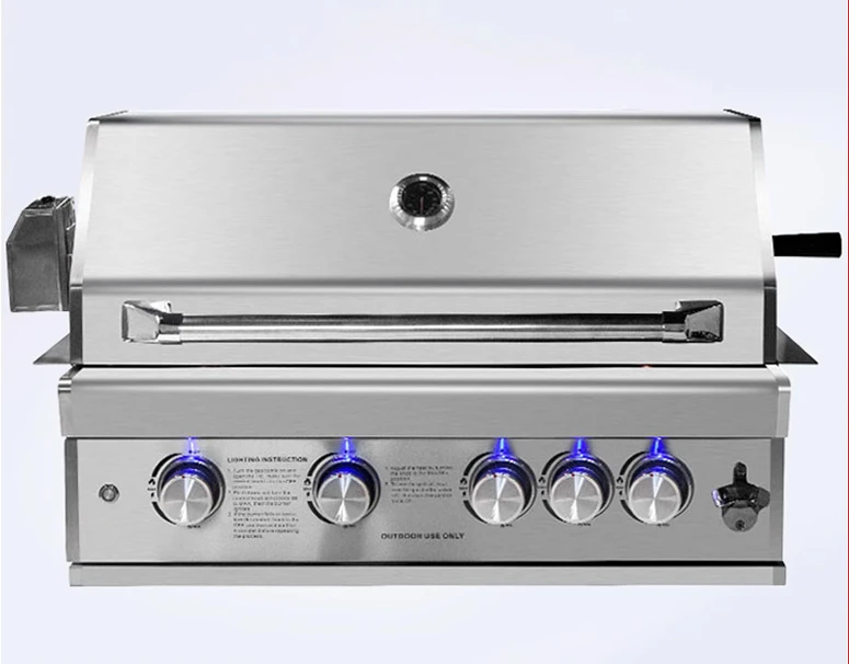 Embedded Courtyard Gas BBQ Oven Outdoor Stainless Steel Villa Barbecue Grill