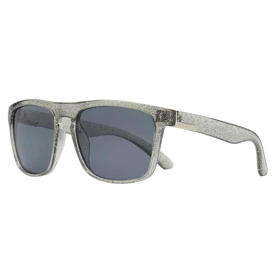 Modische Vintage Glitzernde Quadratische Sonnenbrille für Männer und Frauen, zum Fahren und Angeln, Farbenfrohe Trendige Leichte Outdoor-Schutzbrille