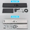 Schwarzes LED-Duschpaneel, Turmsystem, Regenwasserfall, Duschsäule, Wasserkraft, Massage, Körper, Spa, Bad, Dusche, Wasserhahn, Mischer 6