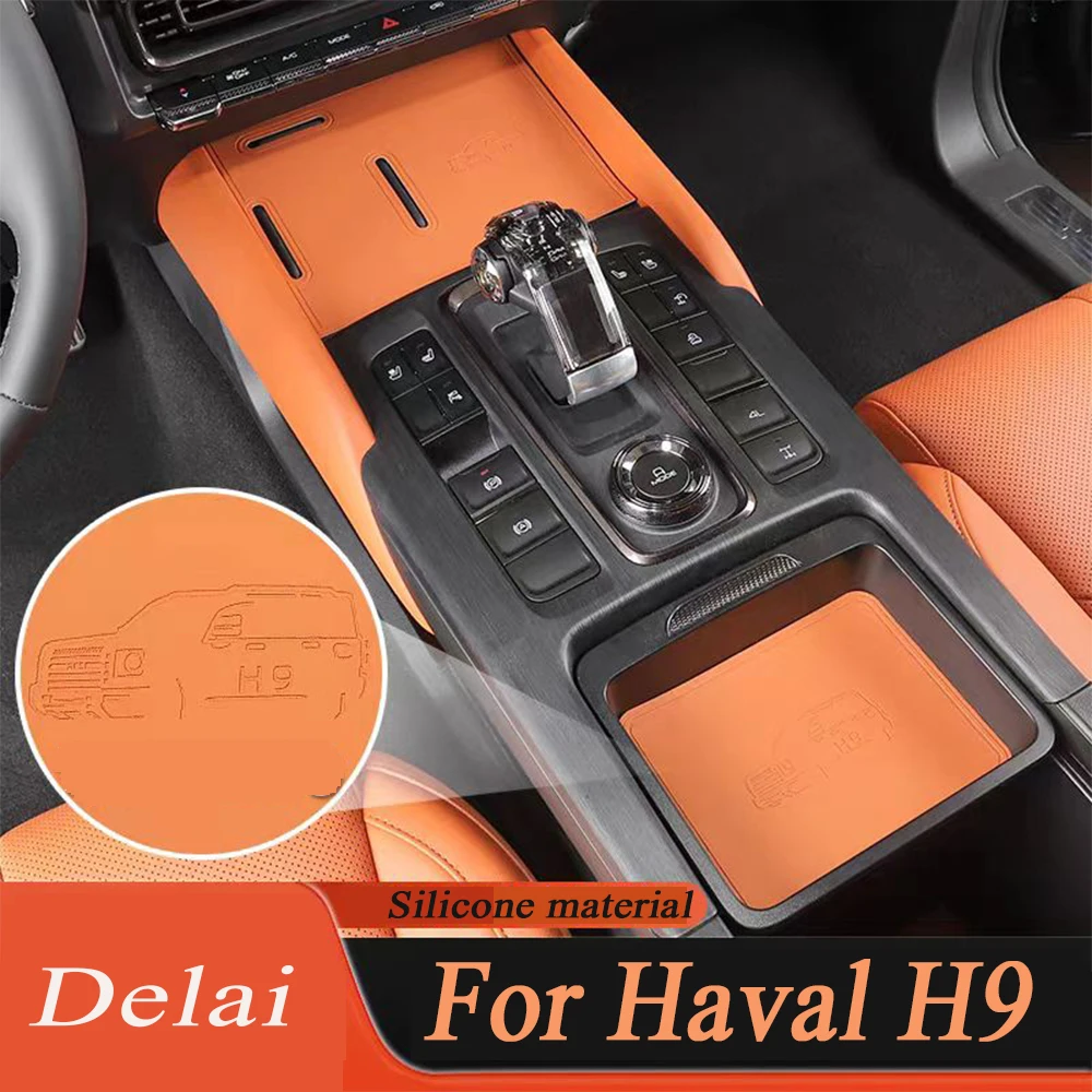 

For Haval H9 2nd 2024 2025 Redesign car styling anti slip pad door groove pad Leatherwear door groove coaster accessories