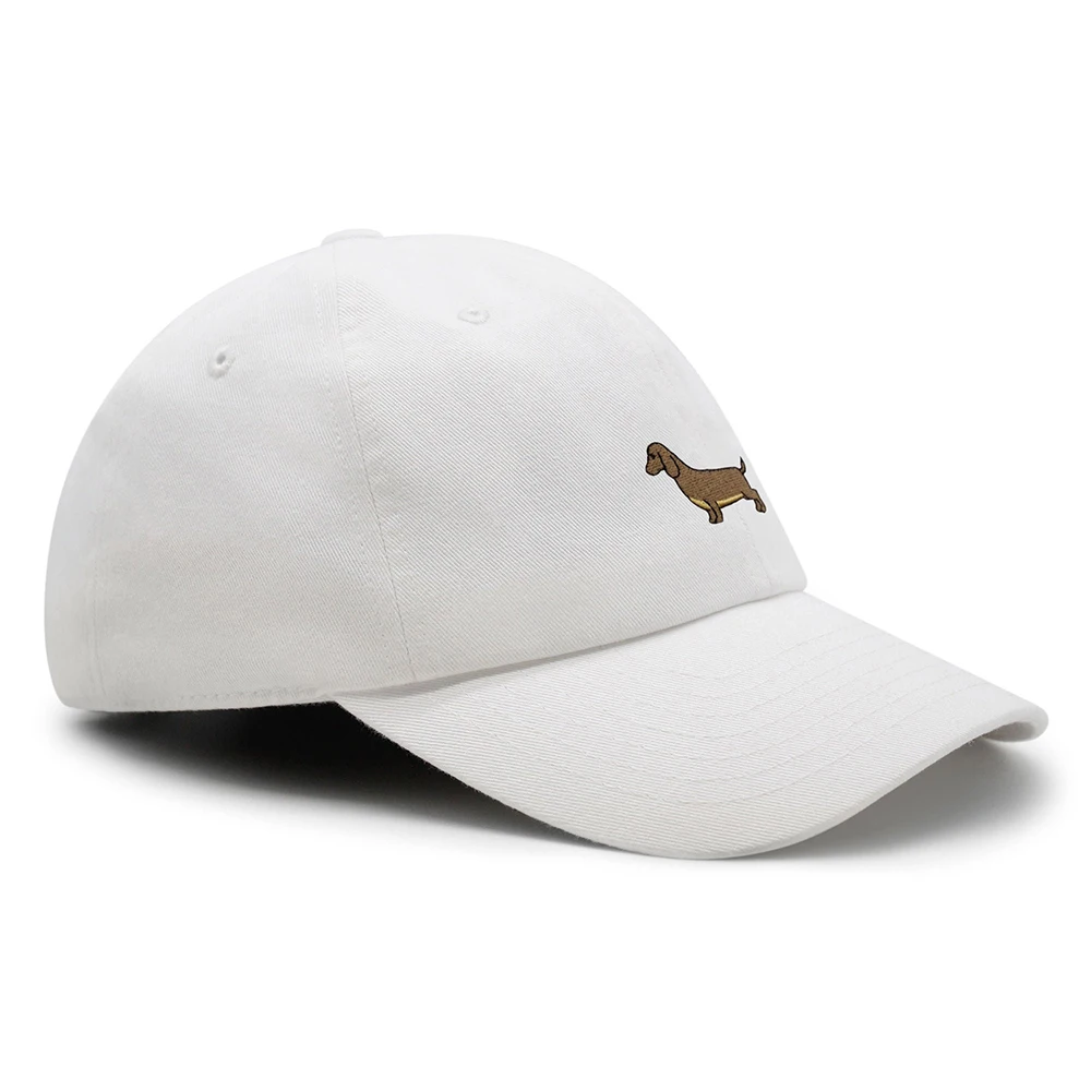 Casquette de baseball brodée en coton pour hommes et femmes, chapeau de soleil, chapeaux de camionneur, mignon, chiot, chien, papa, teckel, été