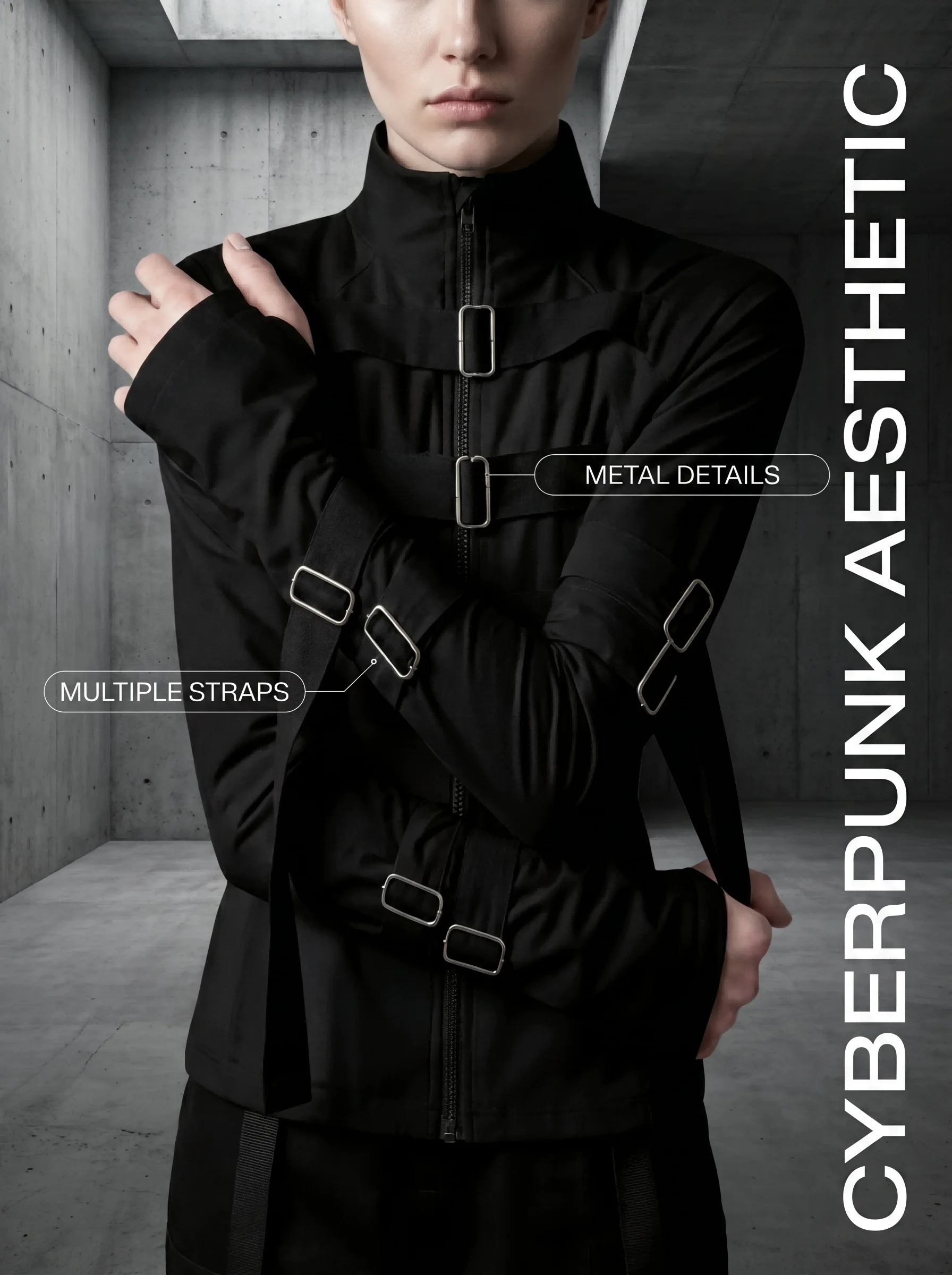 New solid color stand up collar buckle design retro women jacket streetwear y2k high street men and women hoodie