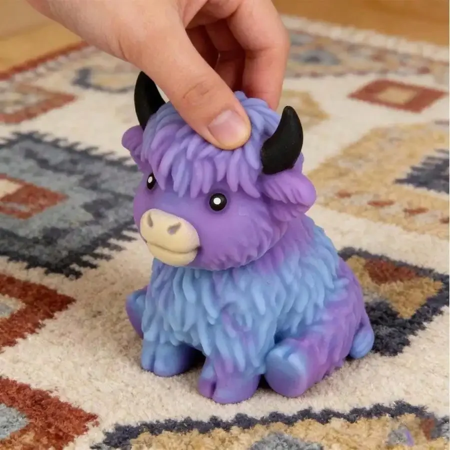 Scottish Highland Cow Squishy Slow Rebound Anxiety Relief Fidget Toy,Squishy Toys,Kid Toys,Juegos Para Niños,Cheese Squishy image 6