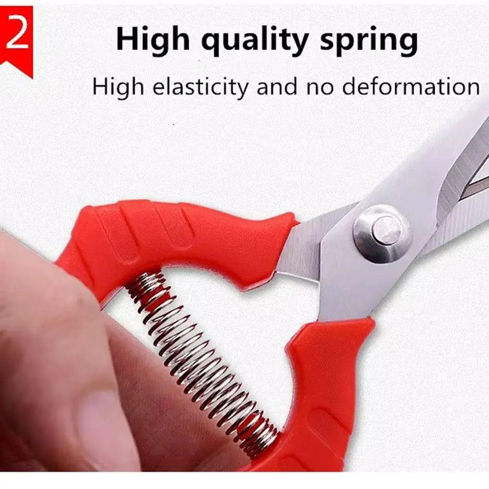 1PC Stainless Steel Garden Scissors Multi-Purpose Pruning Shears For Fruit , Plant Trimming, Branch Cutting, Garden Tool