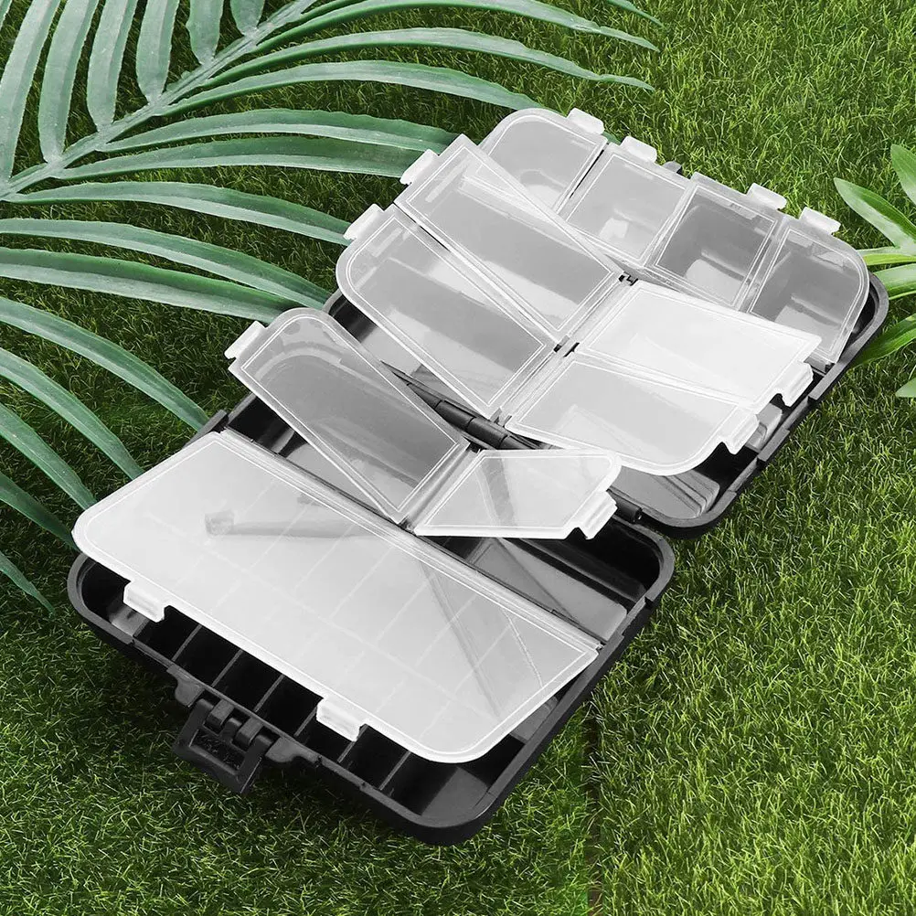 26 Grid Fishing Box Portable Plastic Storage Container Removable Compartments for Organizing Fishing Lures Hooks Baits