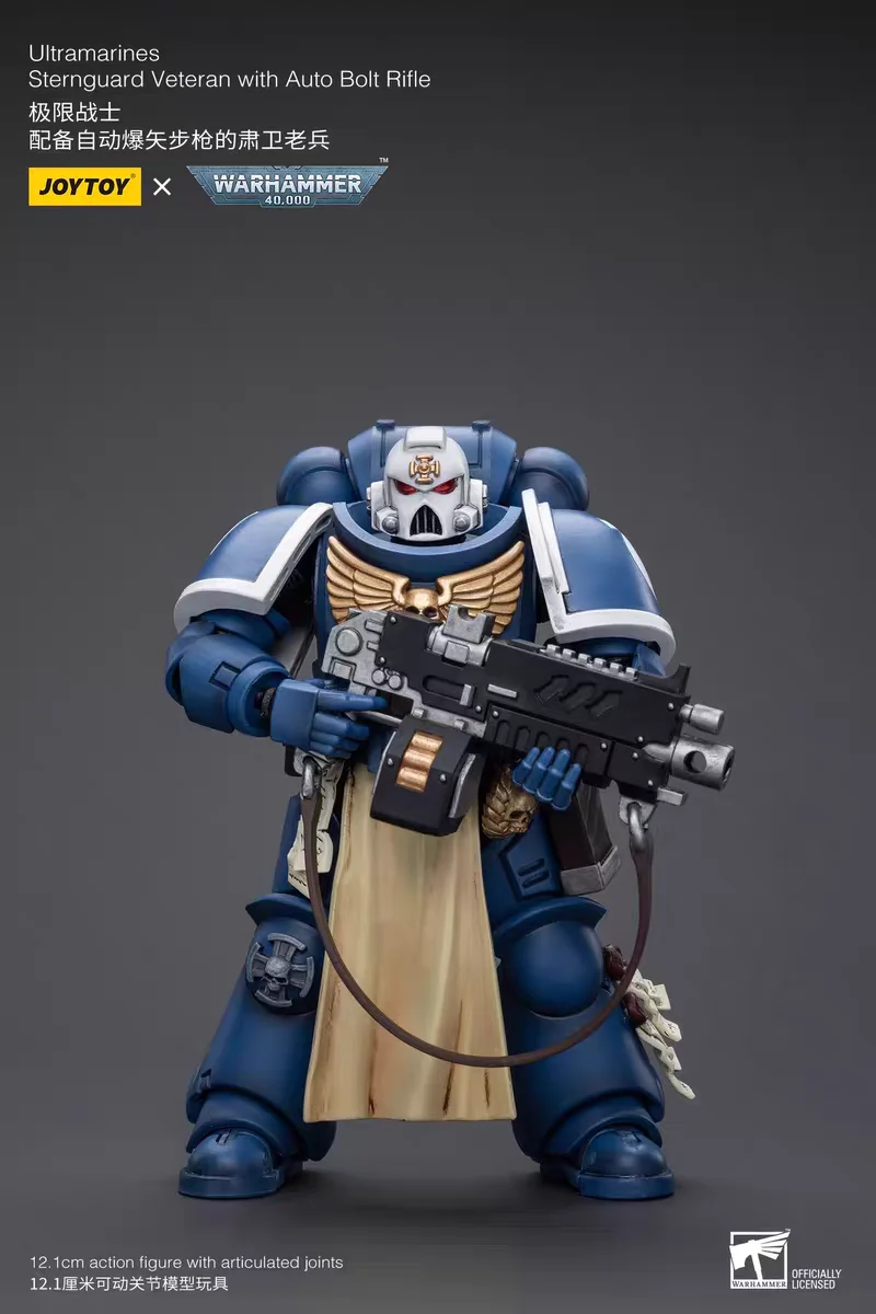 【JOYTOY】Warhammer 40K Ultramarines Sternguard vétéran avec fusil à boulon automatique 1/18 figurine jouets