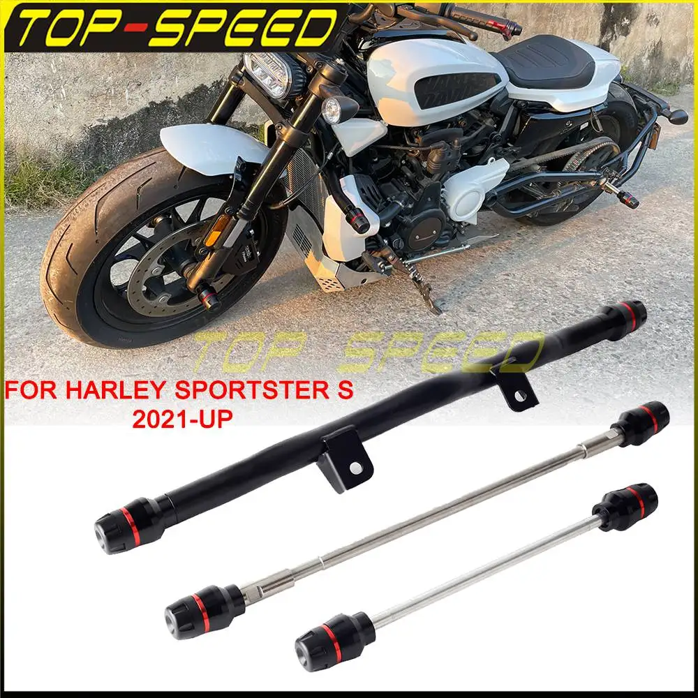 For Harley Sportster S 2021-23 Accessories Highway Peg Bumper Crash Flat-Out Bar Engine Guard Front Rear Axle Fork Wheel Slider