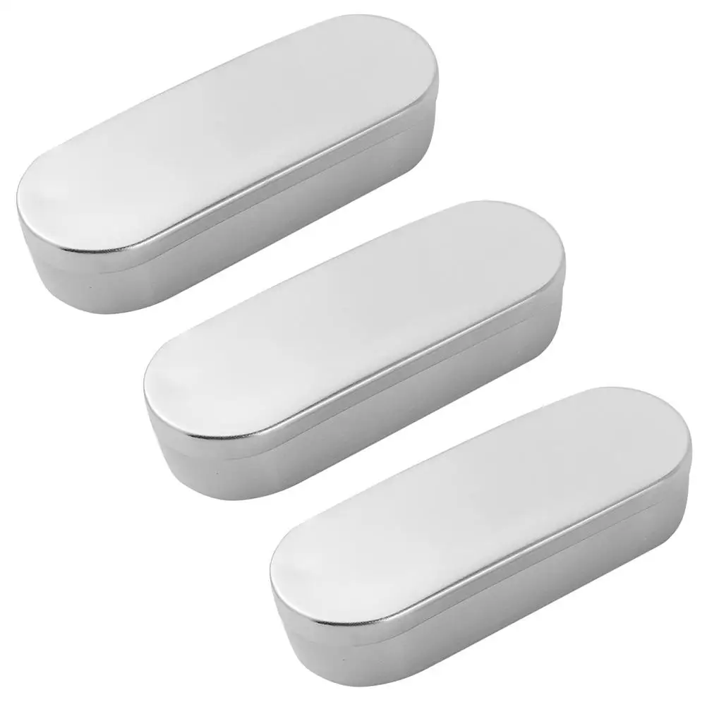 

3 Pcs Aluminum Boxes for Needles Infusion Acupuncture Easy Clean Hospital Clinic Beauty Supplies Storage