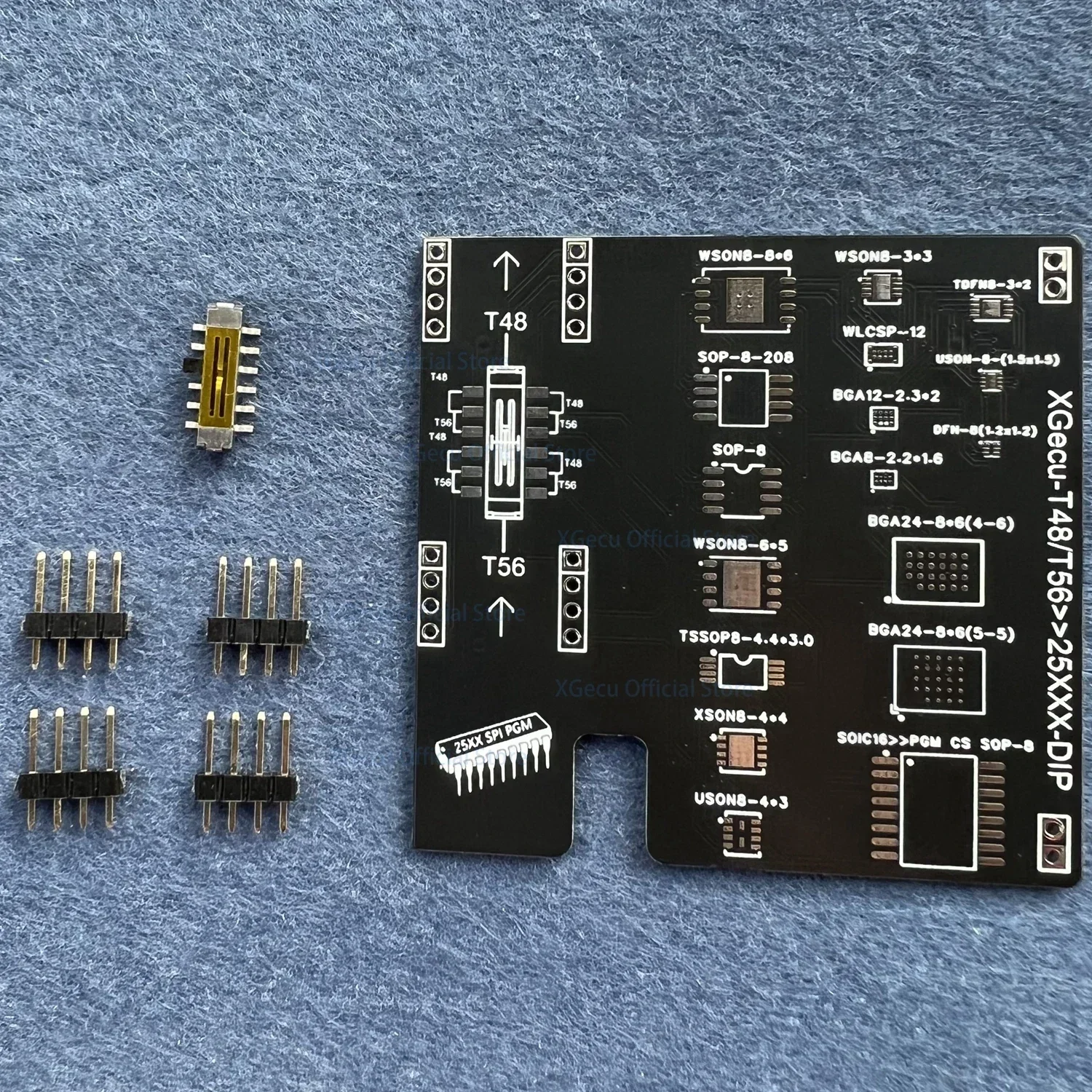Adapter SMD 17 w 1 SOP8 SOP16 WSON8 TSSOP8 XSON8 DFN8 USON8 WLCSP TDFN8 BGA12 BGA8 BGA24 - DIP8 NOR SPI FLASH NAND