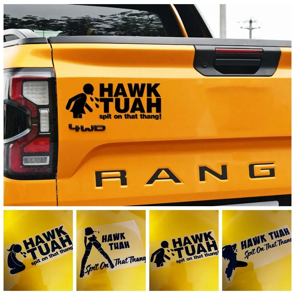 Fashion Hawk Tuah Spit On That Thang Stickers Funny Waterproof Car Back Vision Glass Stickers Removable Creative