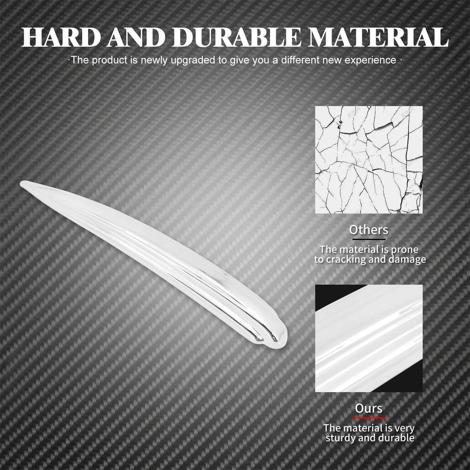 Motorcycle Chrome Front Fender Trim ABS Plastic For Harley FL Softail 86-25 FLD 12-16 Touring 84-25 Road King Street Glide FLHR