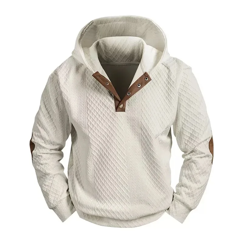 

Осенне-весенний модный однотонный американский винтажный пуловер, толстовка, мужской повседневный свободный спортивный дышащий топ больших размеров