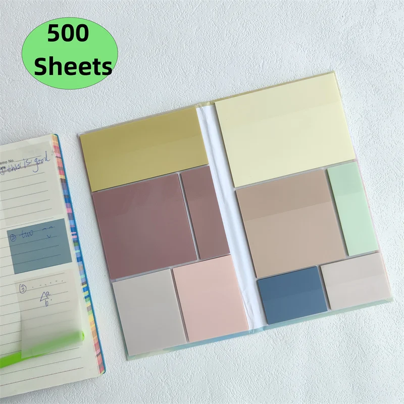 

KindFuny 500 Sheets Rainbow Color Index Memo Pad Sticky Notes Paper Sticker Notepad Bookmark School Supplies