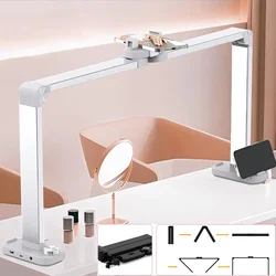 36W Foldable LED Half Moon Lamp with Rotary Switch Portable Beauty Light for Manicure, Eyelash Extensions, and Salon Services la