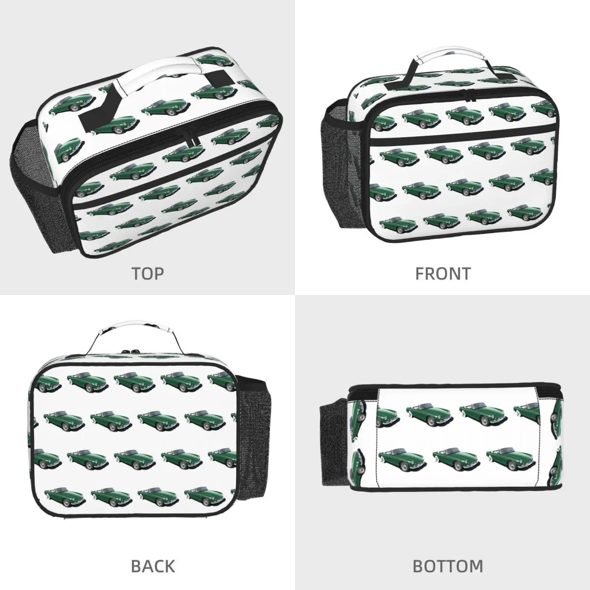 MGB Roadster In British Racing Green Insulated Lunch Bag for Women Office Cooler Thermal Food Box Tote Lunch Boxes Container