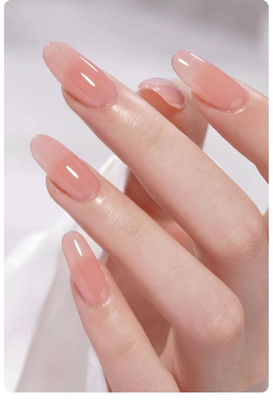 UR SUGAR 15 ml Jelly Nude Gel Nagellack Hellrosa Durchscheinende Farbe Soak Off UV LED Gel Lack Nail Art DIY Mode Maniküre – Detail 7