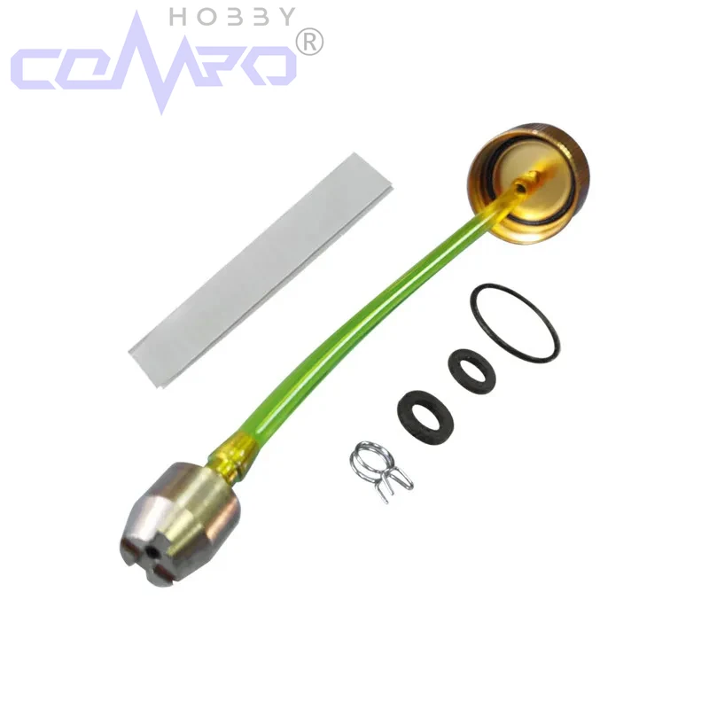 1 szt. Przezroczysty plastikowy zbiornik paliwa RC o pojemności 260/360/500/700/1000/1500 ml z nakrętką CNC w kolorze szampańskiego złota do części samolotów RC