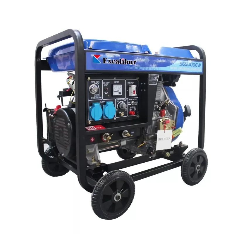 Multifunctional Small Size Open Frame 110V 220V 230V 5KW Integrated Machine Welder Diesel Welding Generator