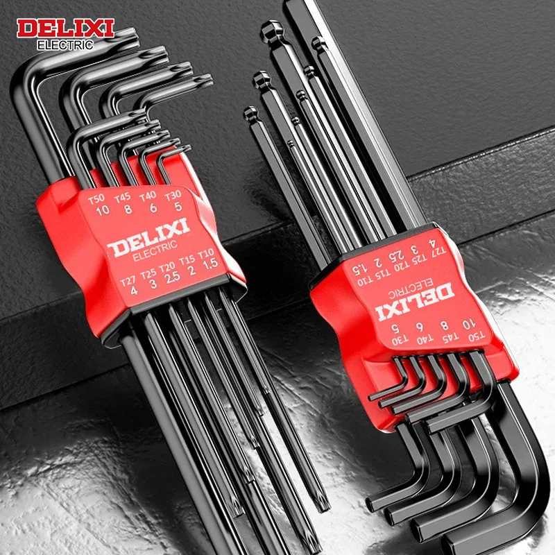 DELIXI ELECTRIC Allen Key Set，Allen Hex Wrench Screwdriver Set With Sleev Universal Torque Long Metric,for Motorcycles, Bicycles 썸네일 6