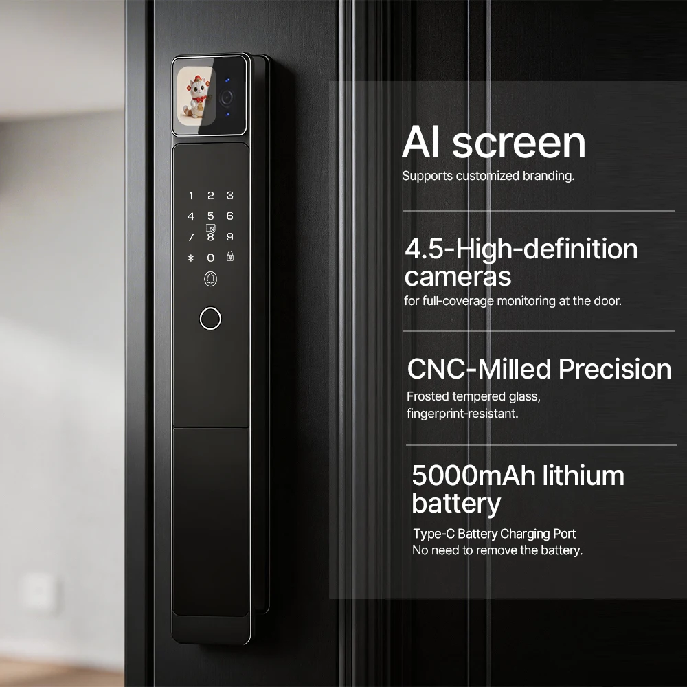 卸売パームベイン超薄型スマートドアロック3D顔認証高セキュリ - Smart Door Lock 3D Face Palm Vein のレビューと価格