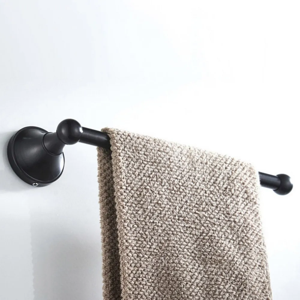 Picture 5: Black Brass Wall Mounted Bathroom Accessories Set Towel Bar Soap Dish Robe Hook Toilet Paper Holder Toothbrush Holder azh113