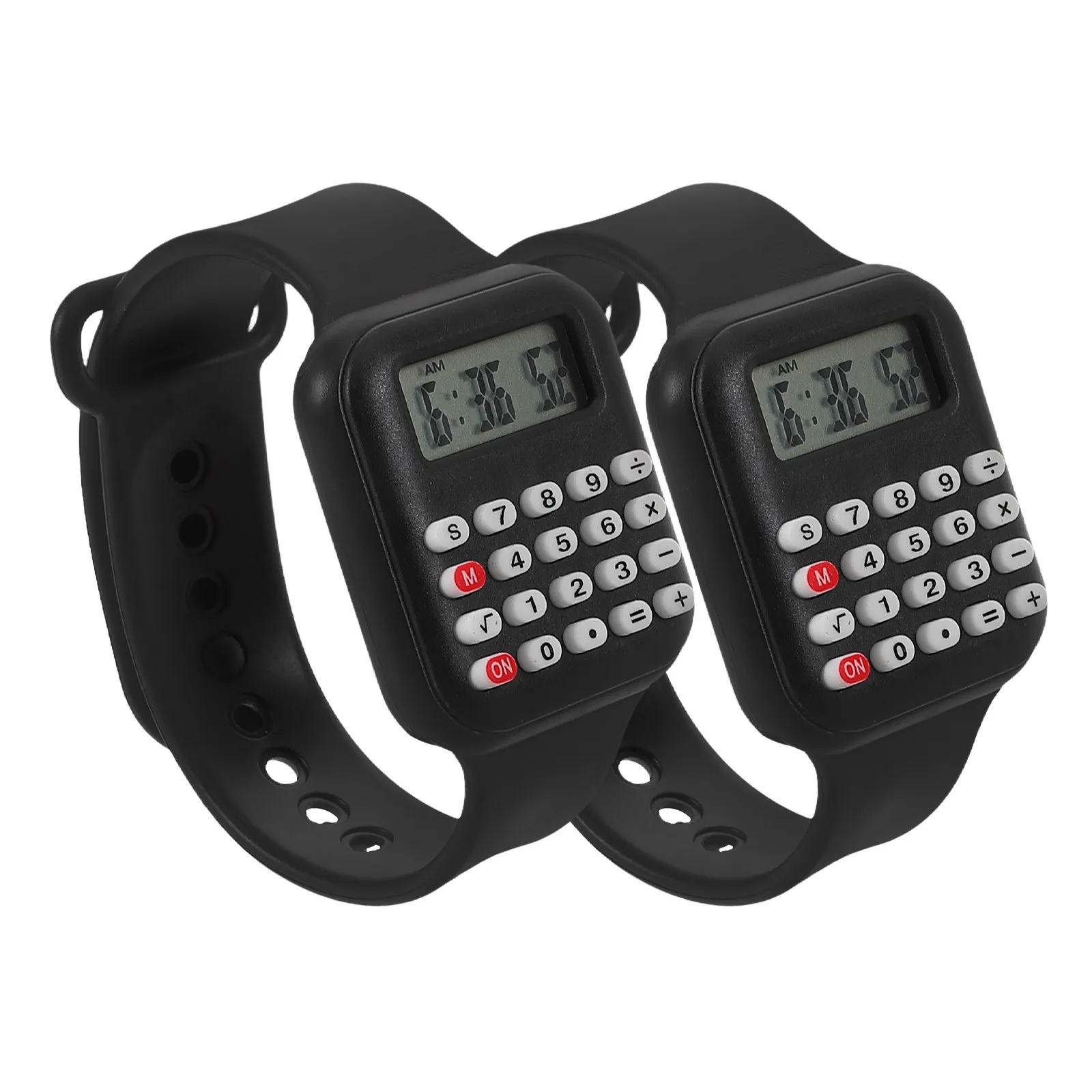 

2Pcs Calculator Wrist Watch Compact Learning Watch for Practice Addition Subtraction Time Reading School