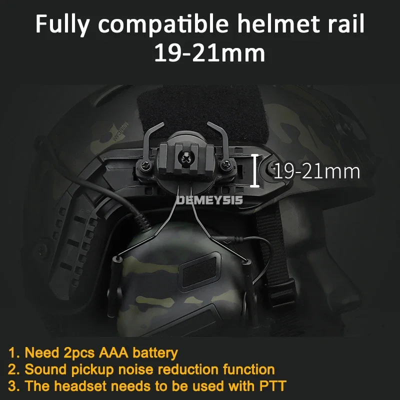 Tactical Headsets Sound Pickup Noise Reduction Shooting Headset CS Wargame Helmet Headset Hunting Protective Headphone