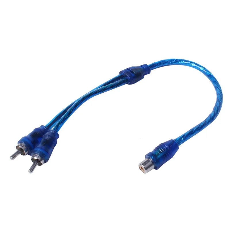18 Pcs Audio Connection For 1 RCA Female To 2 RCA Male Adapter Splitter Cable