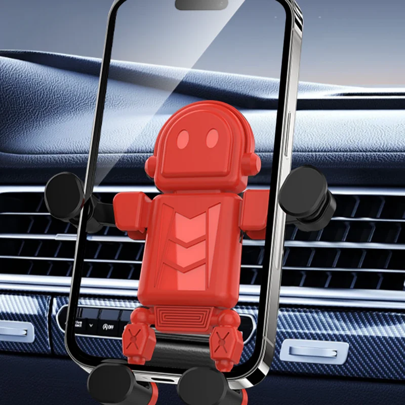 Car Vent Phone Mount Air Conditioning Car Phone Stand Robot Shape Cellphone Holder For Vehicle Truck Auto Smartphone Cradle