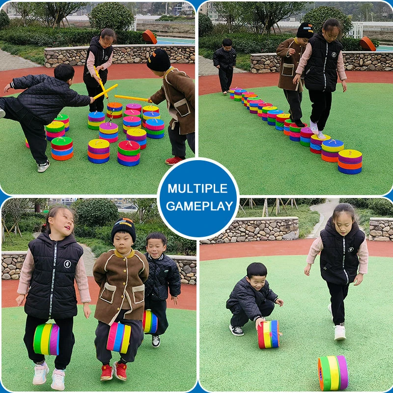 Multifunktions Outdoor Spiel Farbe Rad Requisiten Sensorische Integration Training Balance Spielzeug Sport eltern-kind-Interaktion Fangen Ball