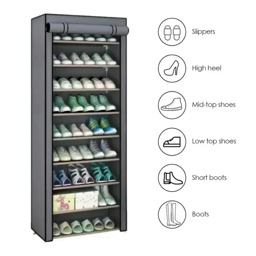 Dustproof Shoe Rack Multilayer Shoe Cabinet Organizer Minimalist Nonwoven Home Furniture Space-saving Cabinets Shoe Shelf