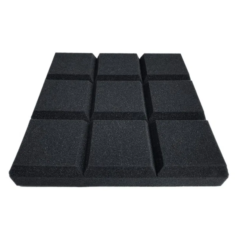 6 Pack 30X30X5cm  Acoustic Foam Panels, Beveled 9 Block Tiles, Sound Panels Wedges Soundproof Sound Insulation Absorbing