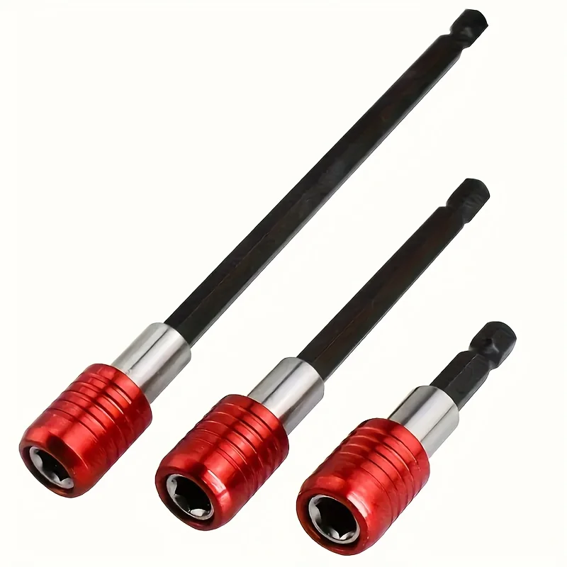 

Magnetic Drill Bit Extension Bar Set with Quick-Release Locking Mechanism, Heavy-Duty Hex Shank Drill Rods & Self-Locking Collar