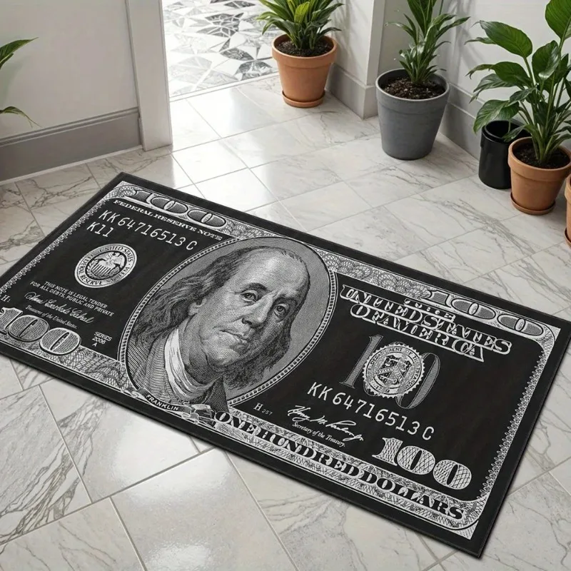 One Piece of A Dollar-Pattern Long-Shaped Carpet Entrance Room Corridor Halloween and Thanksgiving Floor Mat Home Decor