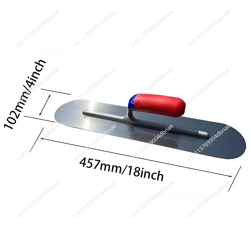 8251Swimming Pool 18" X 4" Professional Carbon Steel Round End Trowel