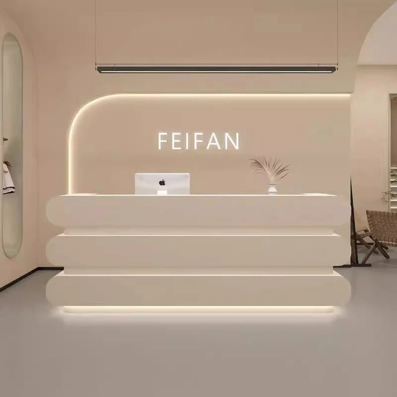 *Modern Reception Desk Beauty Salon Small Simple Design Nail Salon Reception Desk for Boutique